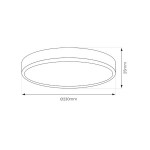 Πλαφονιέρα LED 18W ML0438 ΜΑΥΡΟ