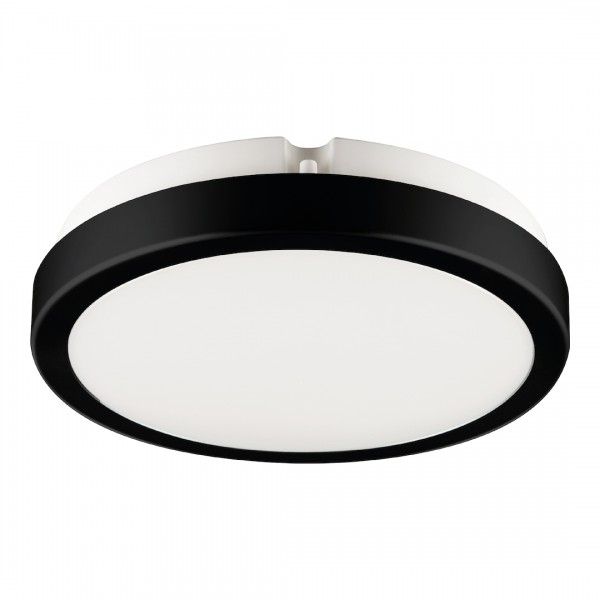 Φωτιστικό οροφής Πλαφονίερα  Vera 12W 4000K Μαύρο IP65