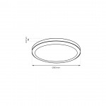 Φωτιστικό οροφής Πλαφονίερα  Vera 12W 4000K Μαύρο IP65