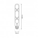 Λαμπτήρας LED Filament 4W T30 E27 2700K Κεχριμπάρι