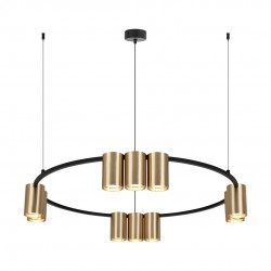 Κρεμαστό Φωτιστικό GENESIS ML0375 10ΧGU10 Μαύρο / Χρυσό