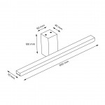 LED ΑΠΛΙΚΑ ARTEMIS ΧΡΥΣΟ 13,8W LED 60CM 4000K IP44