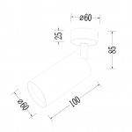 ΣΠΟΤ GU10 PIPE ΑΣΠΡΟ ML1157