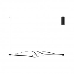 LED Κρεμαστό φωτιστικό TWISTER 56W LED  Μαύρο ML1189