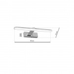 LED ΑΠΛΙΚΑ SPLASH ΧΡΩΜΙΟ 8W LED 40CM 4000K IP44