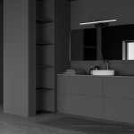 LED ΑΠΛΙΚΑ SPLASH ΜΑΥΡΟ 8W LED 40CM 4000K IP44