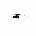 LED ΑΠΛΙΚΑ SPLASH ΜΑΥΡΟ 8W LED 40CM 4000K IP44