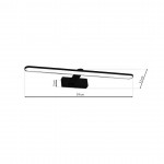 LED ΑΠΛΙΚΑ SPLASH ΜΑΥΡΟ 12W LED 60CM 4000K IP44