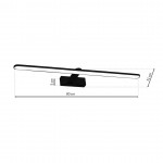 LED ΑΠΛΙΚΑ SPLASH ΜΑΥΡΟ 16W LED 80CM 4000K IP44