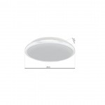 Πλαφονιέρα LED 18W  TERMA ΛΕΥΚΟ 4000Κ IP44