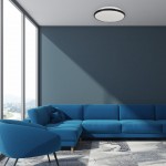 Πλαφονιέρα LED 18W TERMA ΜΑΥΡΟ 4000Κ IP44