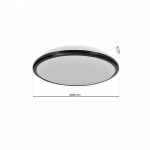 Πλαφονιέρα LED 18W TERMA ΜΑΥΡΟ 4000Κ IP44