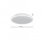 Πλαφονιέρα LED 24W TERMA ΛΕΥΚΟ 4000Κ IP44