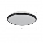Πλαφονιέρα LED 24W TERMA ΜΑΥΡΟ 4000Κ IP44