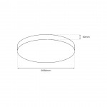Πλαφονιέρα LED 13W MAYA ΜΑΥΡΟ IP44 4000Κ