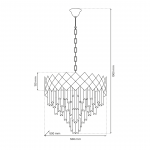 CRYSTAL LIGHT ML8889 ΚΡΕΜΑΣΤΟ ΧΡΩΜΙΟ