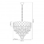 CRYSTAL LIGHT ML8892 ΚΡΕΜΑΣΤΟ ΧΡΥΣΟ