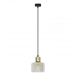 Κρεμαστό Μονόφωτο LUMI 1ΧG9 Μαύρο/Χρυσό