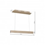 LED ΚΡΕΜΑΣΤO ΦΩΤΙΣΤΙΚΟ ΞΥΛΙΝΟ TIMBER 12W