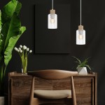 Κρεμαστό Μονόφωτο φωτιστικό MADERA 1xE27